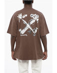 Off-White Oversized Crew-neck T-shirt With Back Print Maxi