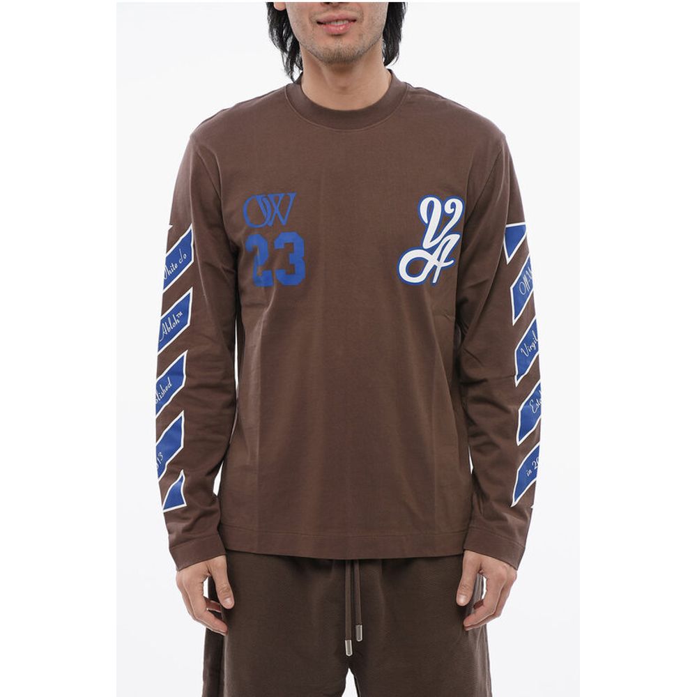 Off-White Printed RAIN DRUM Long Sleeved T-shirt