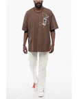 Off-White Oversized Crew-neck T-shirt With Back Print Maxi