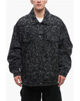 Off-White Distressed Design TATTOO LASER Denim Jacket