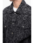 Off-White Distressed Design TATTOO LASER Denim Jacket