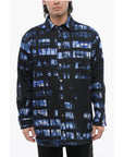 Off-White Denim Overshirt with Rhinestone