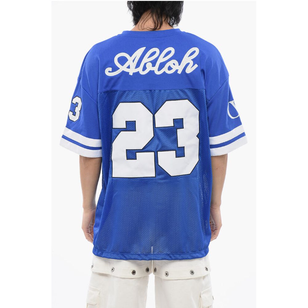 Off-White Embroidered Mesh FOOTBALL T-shirt