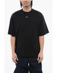 Off-White Solid Color SKATE Crew-neck T-Shirt with Arrow Embroidery
