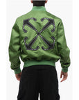 Off-White Nylon WILLOW Bomber Jacket with Front Logo