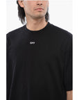 Off-White Solid Color SKATE Crew-neck T-Shirt with Arrow Embroidery