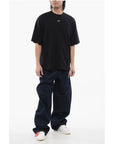 Off-White Solid Color SKATE Crew-neck T-Shirt with Arrow Embroidery