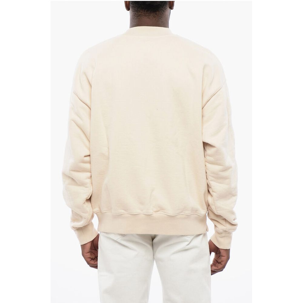 Off-White Solid Color CORNELY DIAGS SKATE Crew-neck Sweatshirt with Em