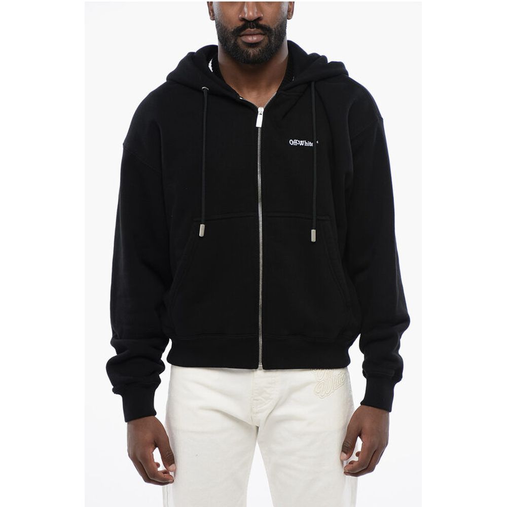 Off-White Hoodie TATTOO ARROW ZIP SKATE with 2 Pockets and Zip Closure