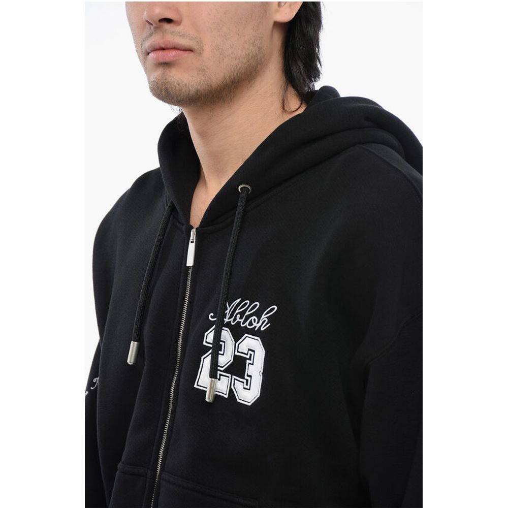 Off-White Cotton 23 SKATE Hoodie with Contrast Embroidery