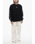 Off-White Brushed Cotton BANDANA Embroidered Crewneck Sweatshirt