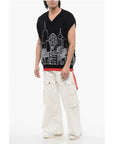 Off-White Embroidered SKYLINE Sleeveless Sweater
