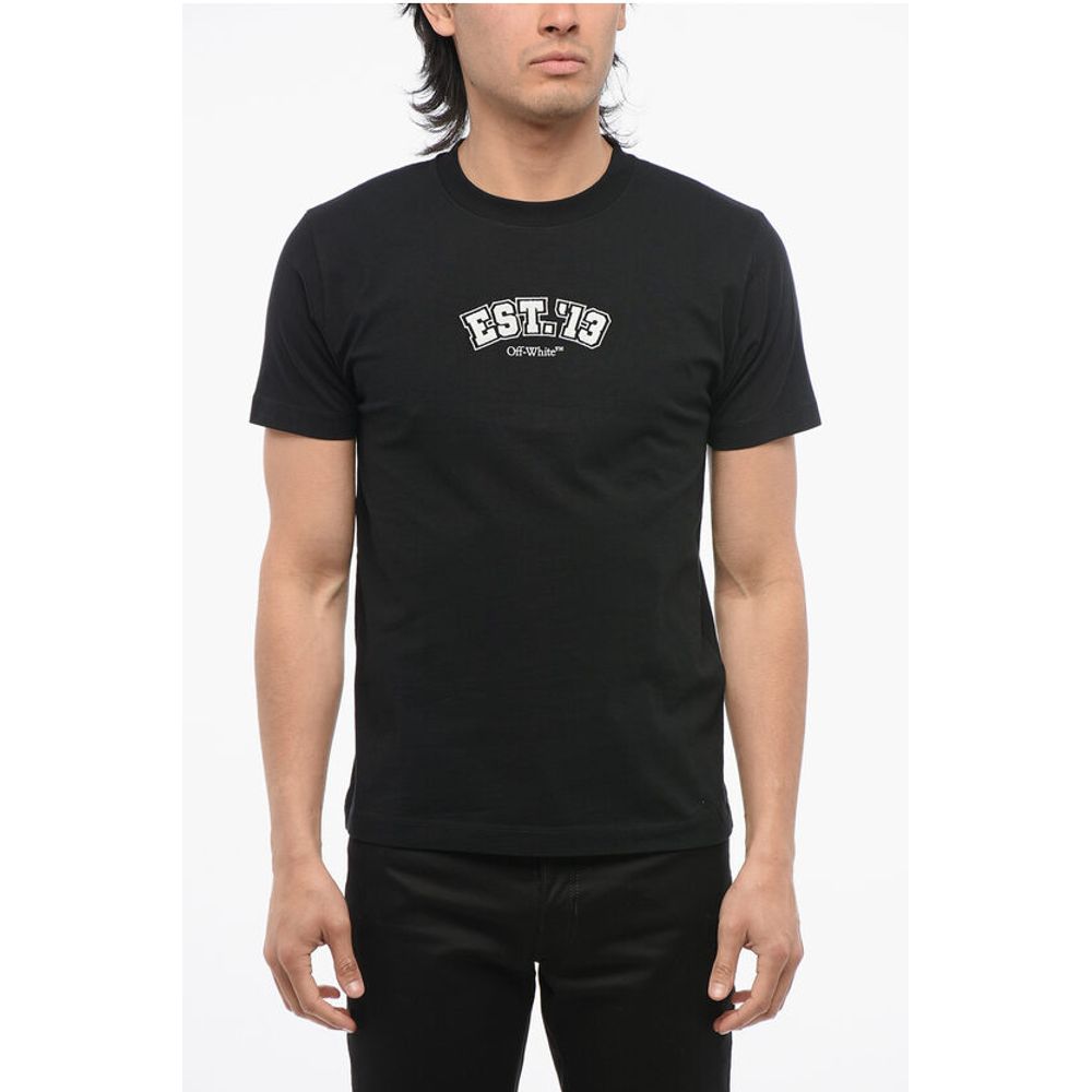 Off-White LOGIC Printed Slim Fit Crew-neck T-Shirt