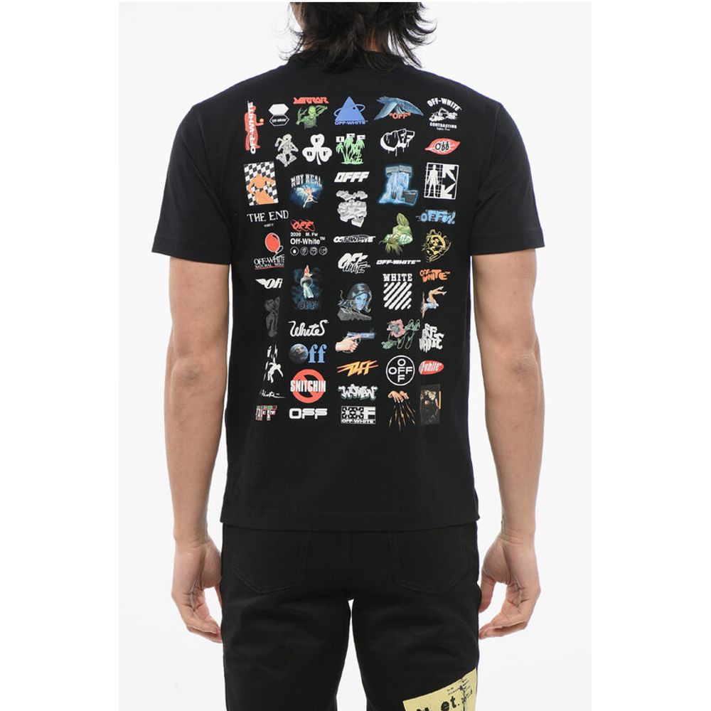 Off-White LOGIC Printed Slim Fit Crew-neck T-Shirt