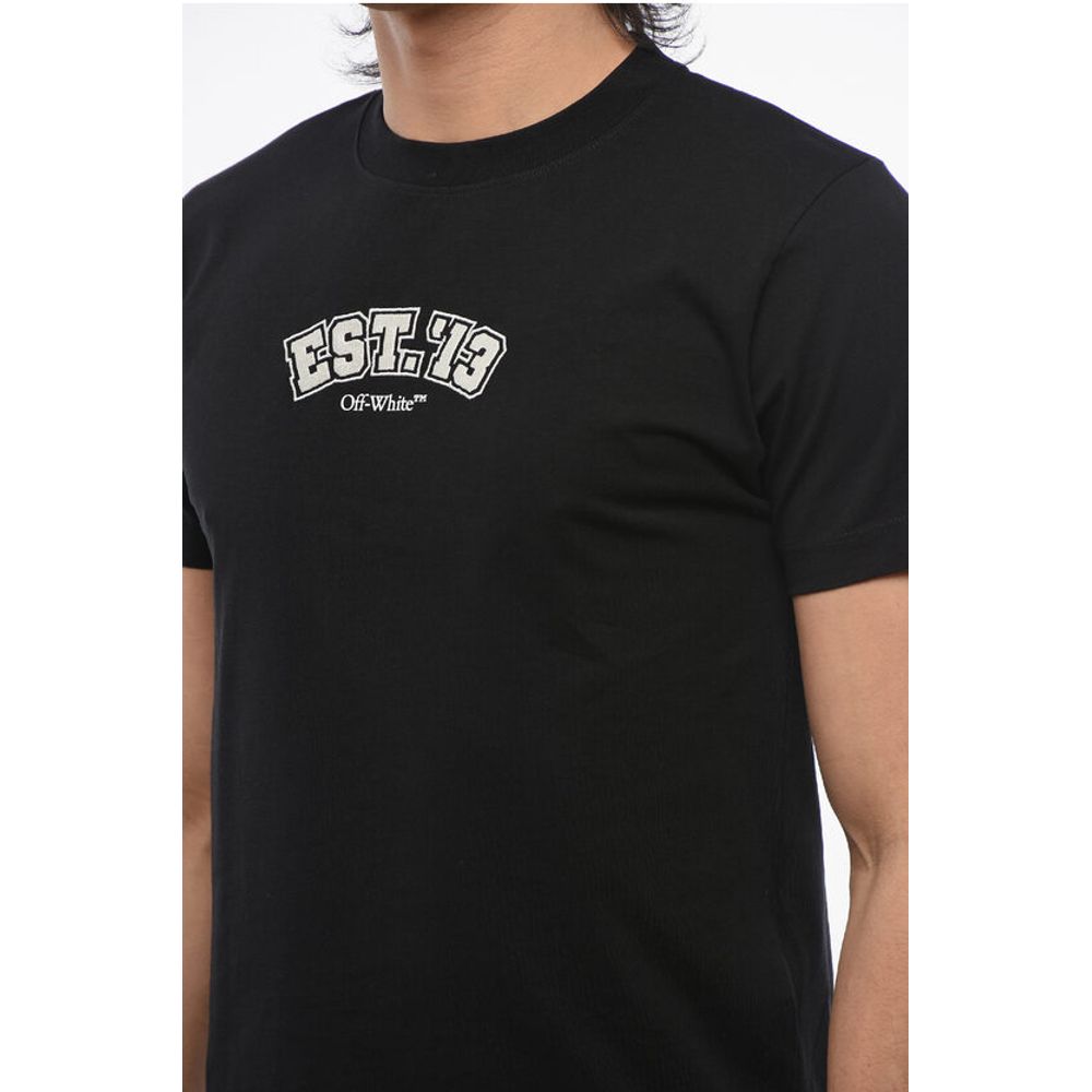 Off-White LOGIC Printed Slim Fit Crew-neck T-Shirt