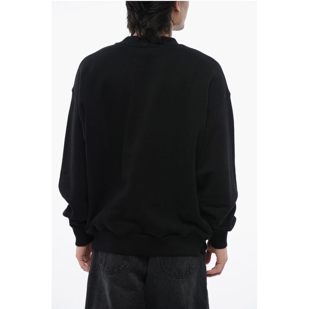 Off-White Cotton 23 SKATE Crew-neck Sweatshirt with Contrast Embroider