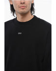 Off-White Cotton 23 SKATE Crew-neck Sweatshirt with Contrast Embroider