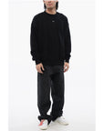 Off-White Cotton 23 SKATE Crew-neck Sweatshirt with Contrast Embroider