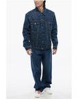 Off-White Denim Jacket With Zip Detail