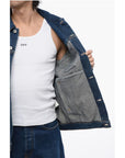 Off-White Denim Jacket With Zip Detail