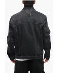 Off-White FOR EVER Denim SKATE Jacket with Decorative Zips