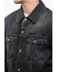 Off-White FOR EVER Denim SKATE Jacket with Decorative Zips