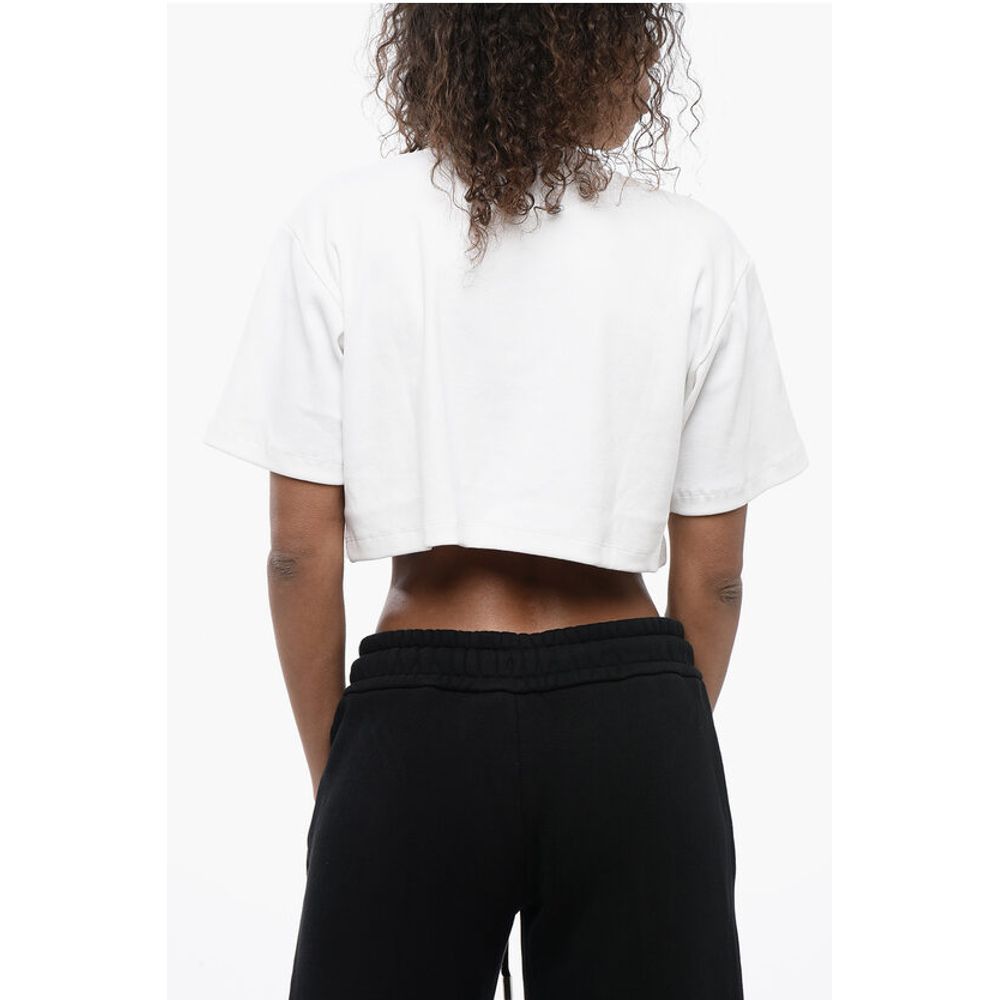 Off-White FOR EVER Ribbed Crew-neck Cropped T-Shirt