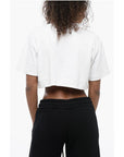 Off-White FOR EVER Ribbed Crew-neck Cropped T-Shirt