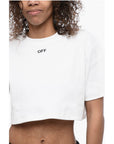 Off-White FOR EVER Ribbed Crew-neck Cropped T-Shirt