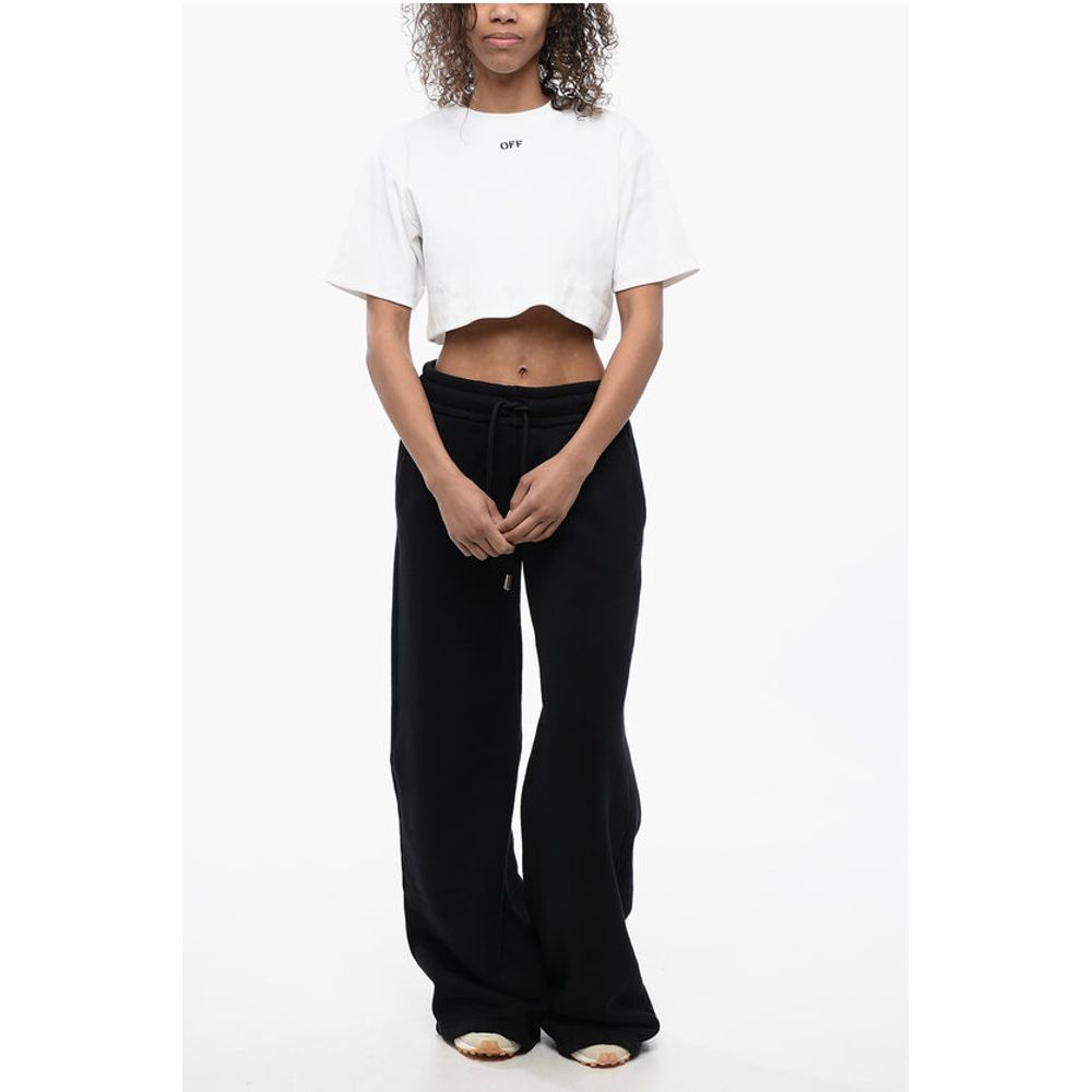 Off-White FOR EVER Ribbed Crew-neck Cropped T-Shirt