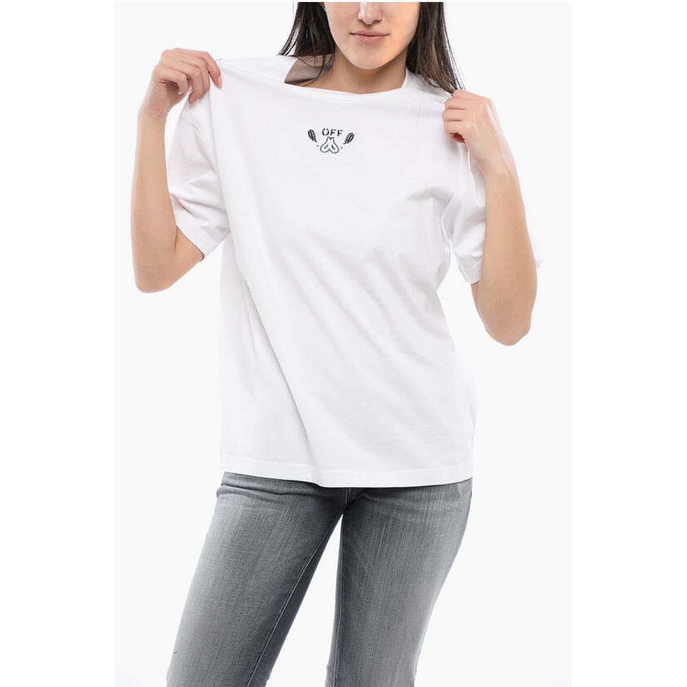 Off-White Embroidered BANDANA ARROW Crewneck T-Shirt