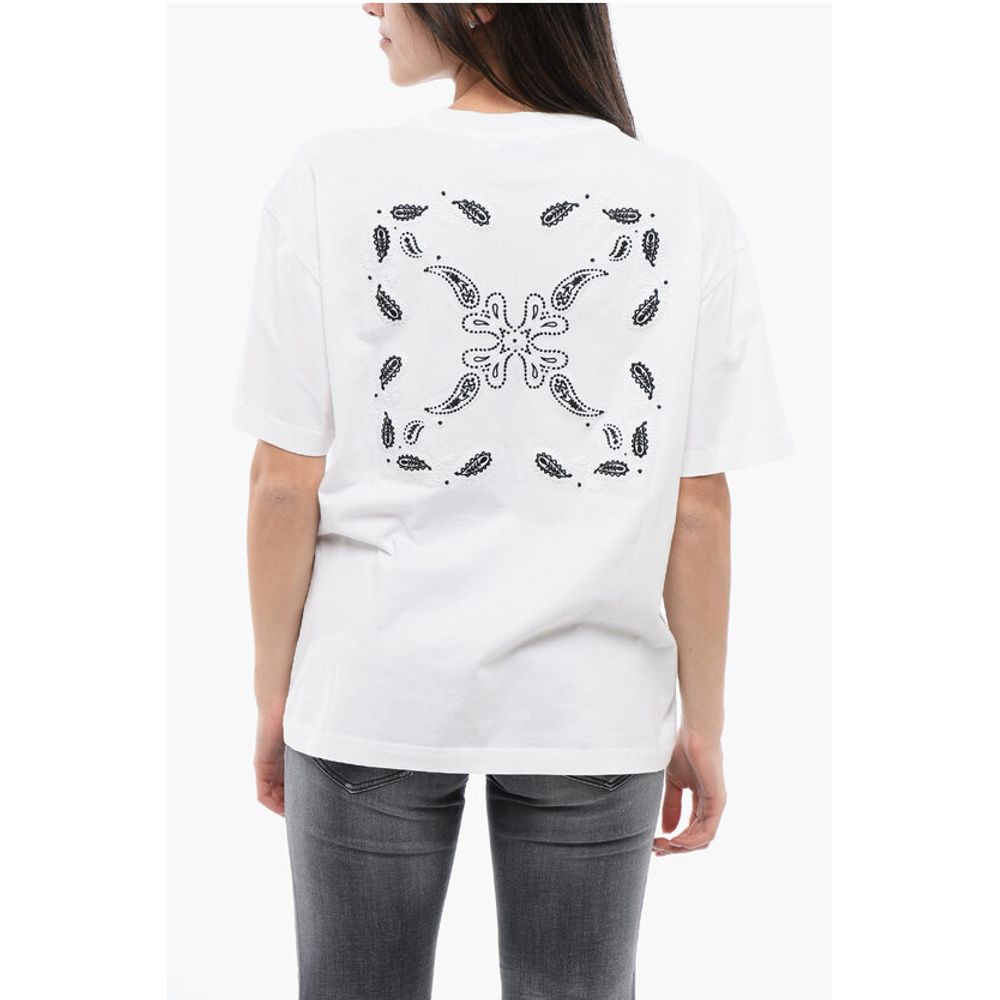 Off-White Embroidered BANDANA ARROW Crewneck T-Shirt