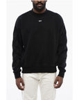 Off-White Solid Color CORNELY DIAGS SKATE Crew-neck Sweatshirt with Em