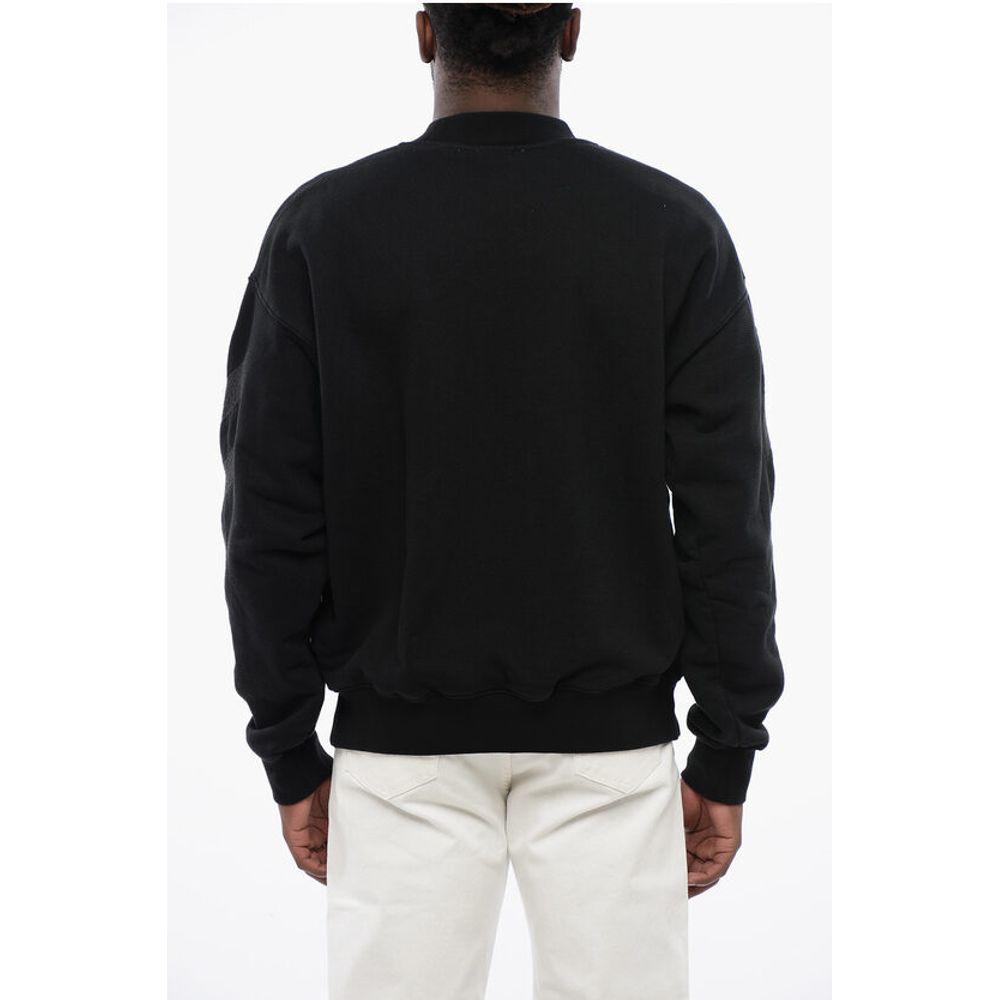 Off-White Solid Color CORNELY DIAGS SKATE Crew-neck Sweatshirt with Em