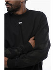 Off-White Solid Color CORNELY DIAGS SKATE Crew-neck Sweatshirt with Em