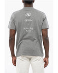 Off-White Slim Fit Crewneck T-Shirt with Embroideries