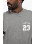 Off-White Slim Fit Crewneck T-Shirt with Embroideries