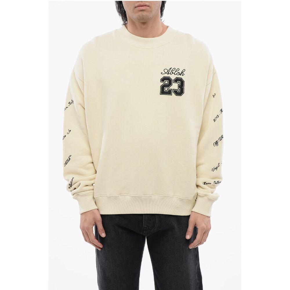 Off-White Skate-Fit Brushed Cotton 23 Crewneck Sweatshirt