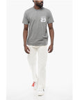 Off-White Slim Fit Crewneck T-Shirt with Embroideries