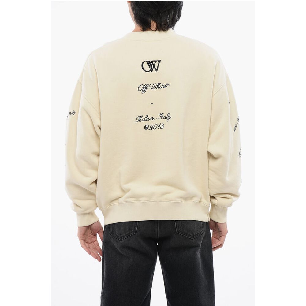 Off-White Skate-Fit Brushed Cotton 23 Crewneck Sweatshirt