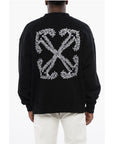 Off-White Brushed Cotton TATTOO ARROW Crewneck Sweatshirt
