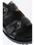 Off-White Leather BULK ARROW Sandals With Buckles