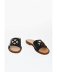 Off-White Leather TWIST Slides With Cut-Out Logo