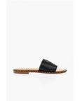 Off-White Leather TWIST Slides With Cut-Out Logo