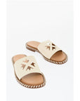 Off-White Leather TWIST Slides With Cut-Out Logo