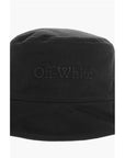 Off-White Denim Bucket Hat with Tone on Tone Logo