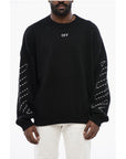 Off-White FOR EVER Cotton Blend STITCH ARROW Crewneck Sweater