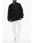 Off-White FOR EVER Cotton Blend STITCH ARROW Crewneck Sweater