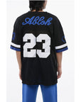 Off-White Embroidered Mesh FOOTBALL T-shirt