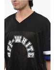 Off-White Embroidered Mesh FOOTBALL T-shirt